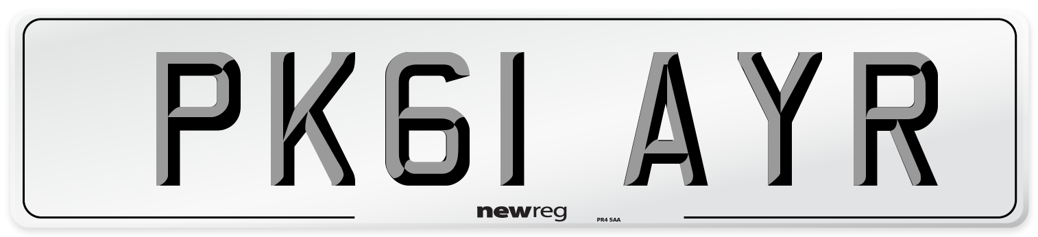 PK61 AYR Number Plate from New Reg